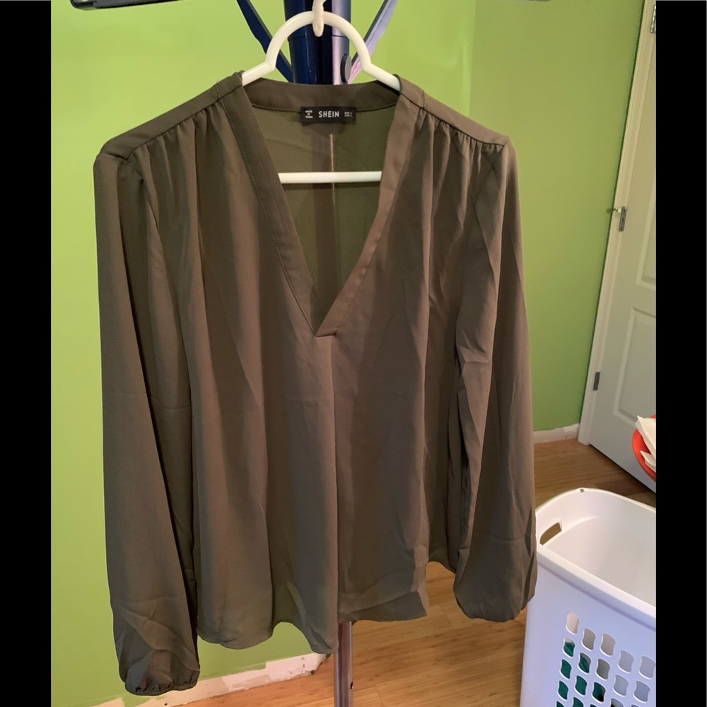 Green blouse